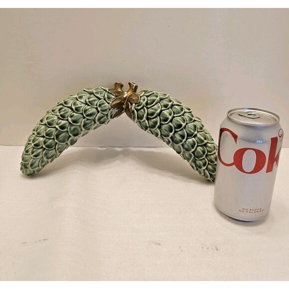 Vintage Kent Art Ware, Green Pinecones Holiday Christmas, Porcelain Japan Signed - Picture 4 of 11